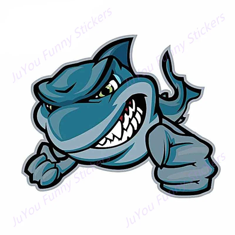

JuYou Funny Stickers Exterior Accessories Violent Shark Car Sticker PVC Bumper Windshield Motorcycle Decoration Auto Decal