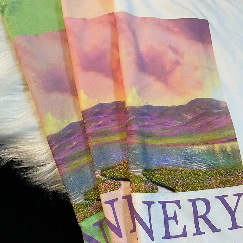 

Women T-shirts Summer Short Sleeve Print Sweet Trendy Loose All-match Preppy Students Leisure Tees Outwear Tops Ulzzang Harajuku