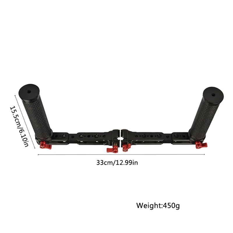 

Dual Handle Gimbal Grip Handheld Handlebar Scratch Proof Anti-Slip Compatible for Ronin RSC2
