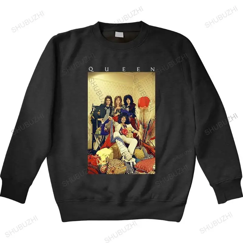 

Толстовка мужская с круглым вырезом, уличная одежда, худи, брендовая толстовка с капюшоном для ранней школы в стиле Queen Old School, Glam Band Pic, осень