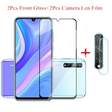 2PCS For Huawei Y8P Glass for Huawei Y6S Y9S Y6 Y7 Y9 Prime 2019 P Smart 2020 Tempered Glass Screen Protector Camera Len Film