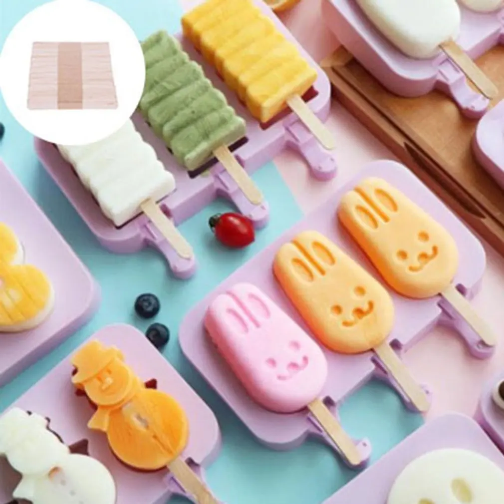 

Silicone Ice Cream Mold Animal Shape Jelly Ice Hockey Machine DIY Food Supplement Tool Popsicle Stick Summer hot Sale