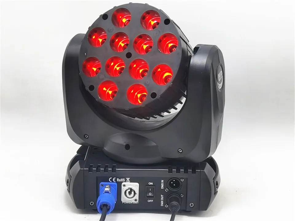 Testa mobile A светодиодный 12x12 w rgbw 4 в 1 цвет с avanzate 9/16 canali dmx dj della Дискотека вечеринки