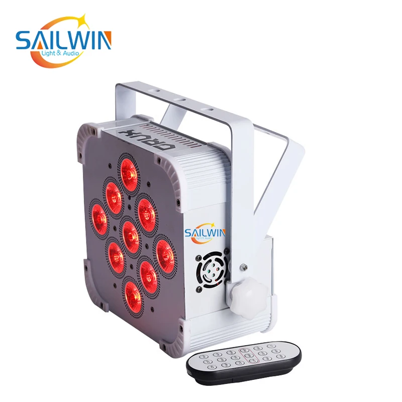 Church DJ Party 9x18W Battery Wireless DMX Wifi Remote Led Wedding Uplight RGBWAUV 6in1 LED Par | Лампы и освещение
