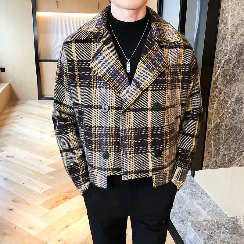 Шерстяное пальто Hommes Veste Abrigo Largo Hombre шерстяное мужское короткое Erkek Mont Корейская