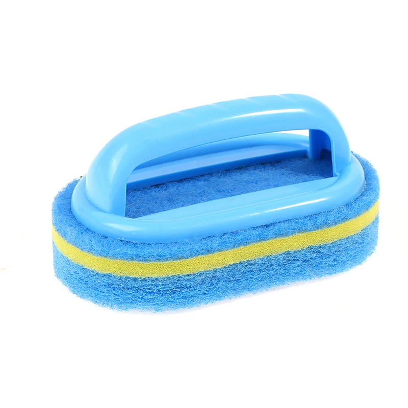 

Bathroom Kitchen Glass Wall Cleaning Brush Plastic Handle Sponge Cleaning Tool