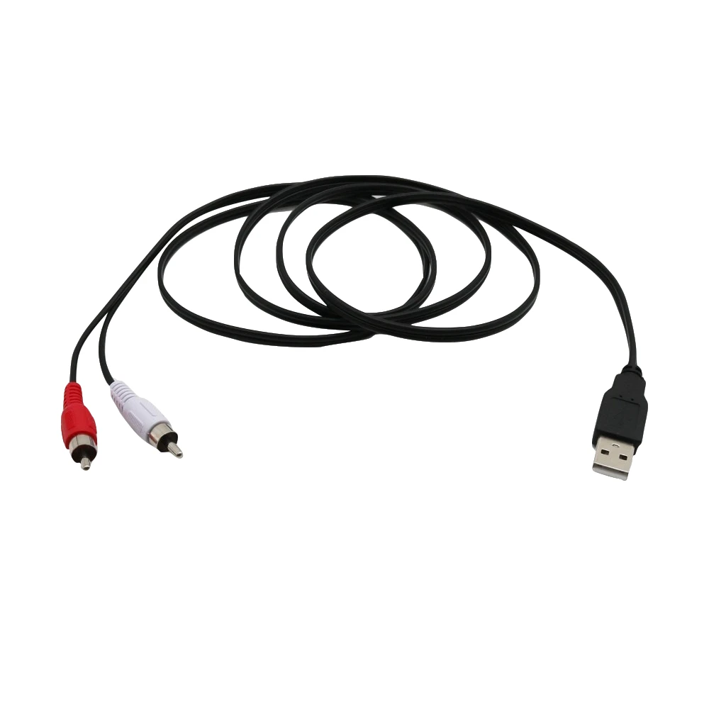 1x 2RCA штекер к USB 2 0 Тип A видео разъем для телевизора Кабель Папа папа 5 футов/1