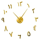 Большие настенные часы для самостоятельной сборки современный безрамочный 3D кварцевые часы зеркало цифры часы 47in для украшения для дома и офиса подарок