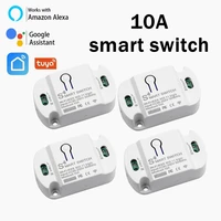 10a tuya wifi smart switch smart home smart life app voice control timing switch work with google home alexa automation modules
