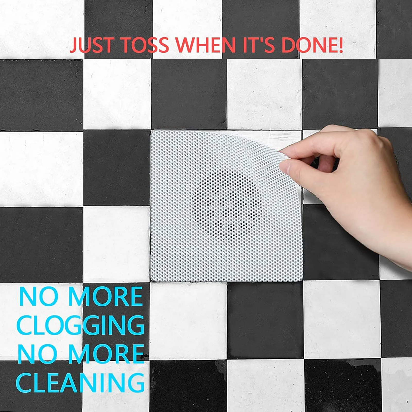 

25pcs Disposable Shower Stoppers For Kitchen Drain Hair Catcher Mesh Stickers Diversified Bathroom Hair Stopper