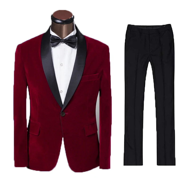 

2021 Brand Mens Suits Wedding Groom Suit Plus Size 4XL 2 Pieces Jacket Pants Slim Fit Formal Tuxedo Suit Male Blazer