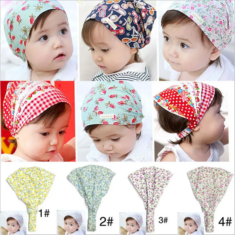 

4 вида цветов шапки-банданы для малышей, головная повязка с цветком для новорожденного, аксессуары для волос, головной платок для детей