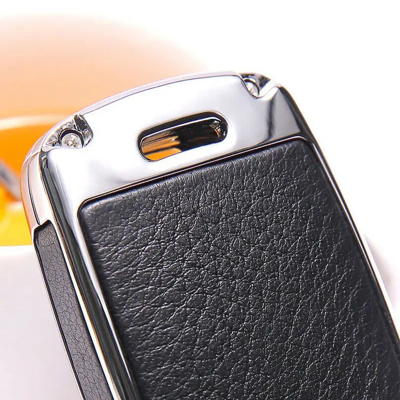 

Zinc Alloy+Leather Car Remote Key Fob Case Protect Cover Holder For Audi A1 A3 S3 Q3 Q7 TT