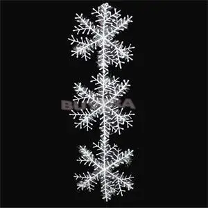 

15PCS 11cm Christmas Trees Decoration White Snowflake Bunch Hanging Snow Decorations for Home Xmas New Year Ornament Gift Sale