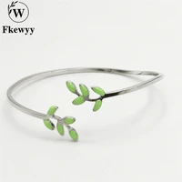 fkewyy fashion bracelets for women punk accessories luxury designer leaf jewelry bohemia cuff bracelet retro jewelry womens gift