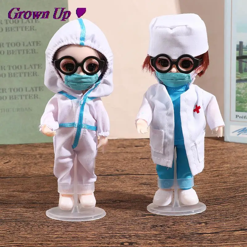 17 см игрушечная кукла сиамская белая одежда Ангел врач защитная медсестра