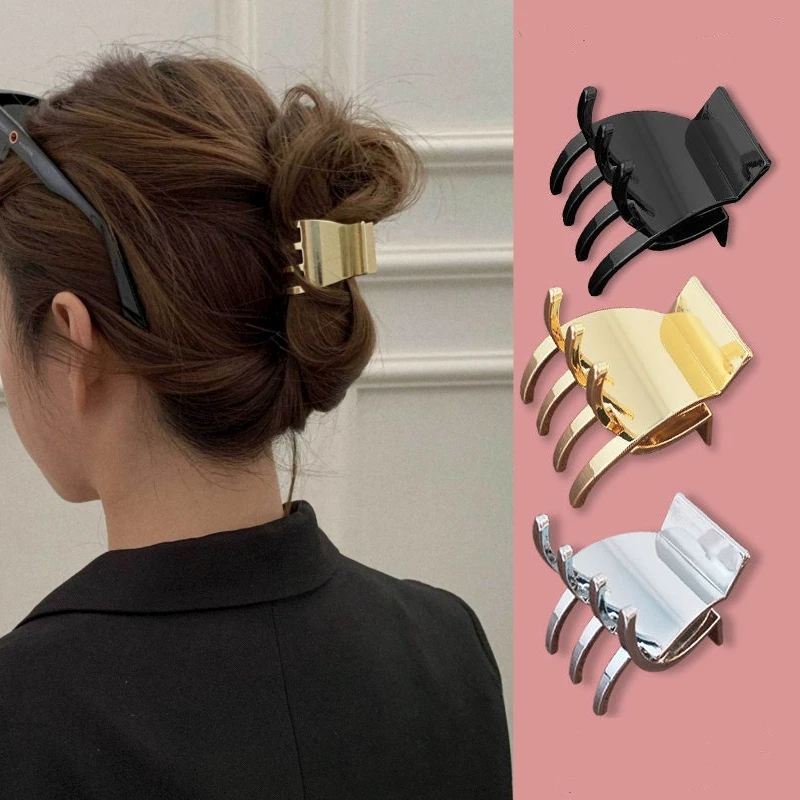 

Elegant Gold Geometric Metal Hair Claws For Women Vintage Hair Clips Claw Small Hairpin Hair Crab Barrette Hair Accessories