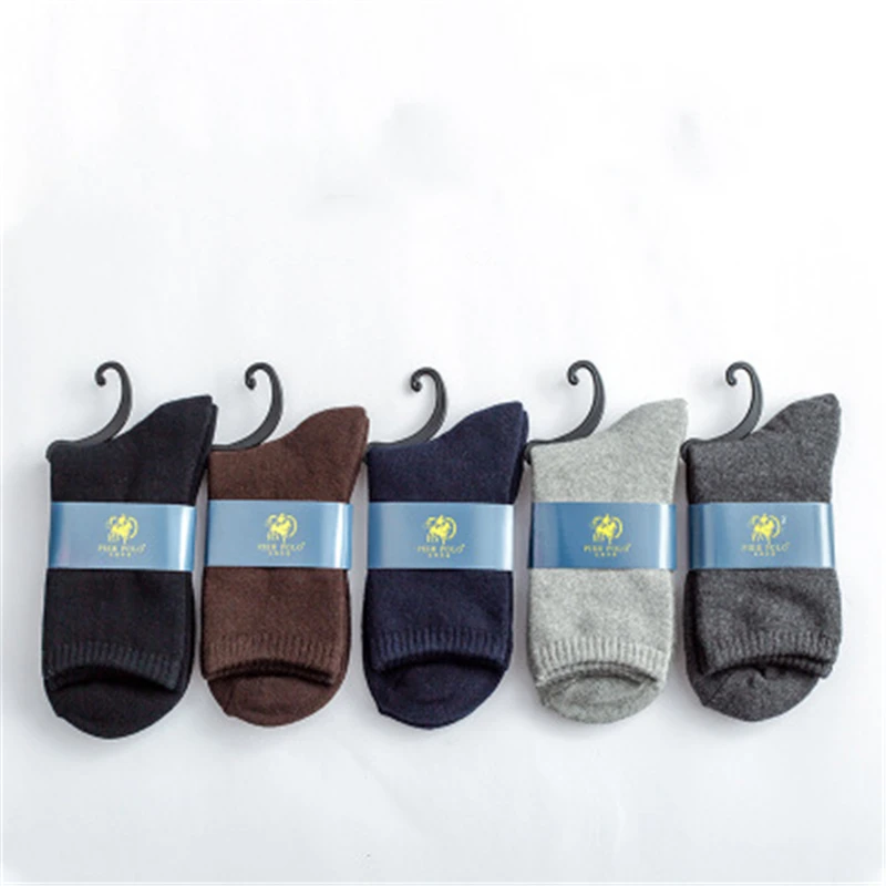 Pierpaul утолщенные теплые носки мужские зимние махровые из чистого хлопка короткие