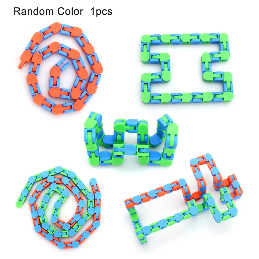 

Wacky Rail Decompression Chain Toy Small And Flexible Unlimited Imagination Stress Relief Toys Color Random Bicycle Chain