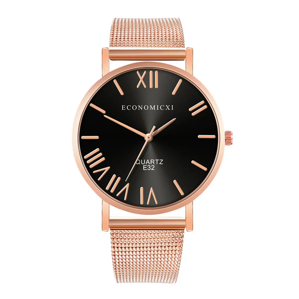 Мужские кварцевые наручные часы Повседневная и деловая серия с ремешком-сеткой