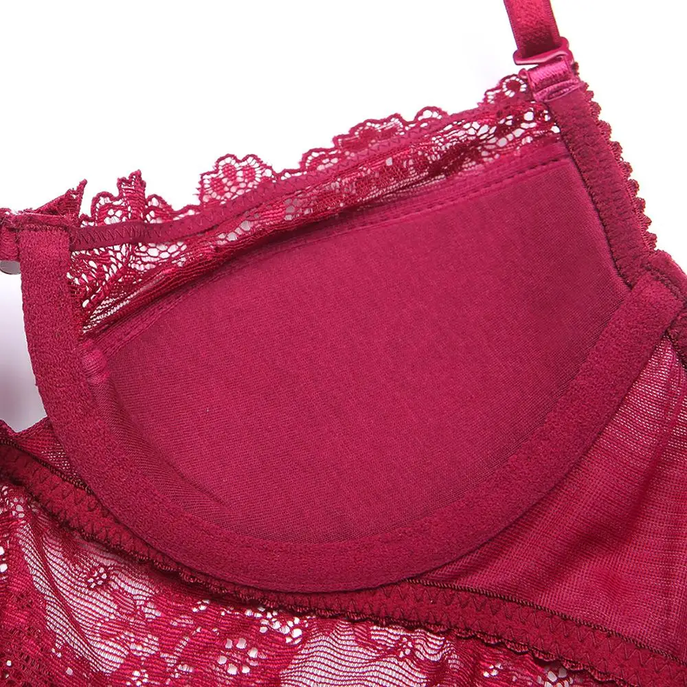 

Ladies Christmas Antlers Headdress Sexy Lace New Year Bra Set Lace Satin Briefs Adjustable Underwear Set CYHWR