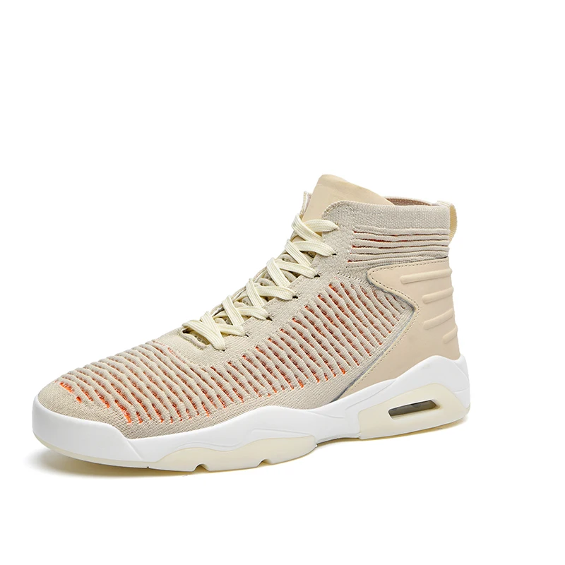 Кроссовки мужские высокие на шнуровке уличная модная удобная обувь для бега