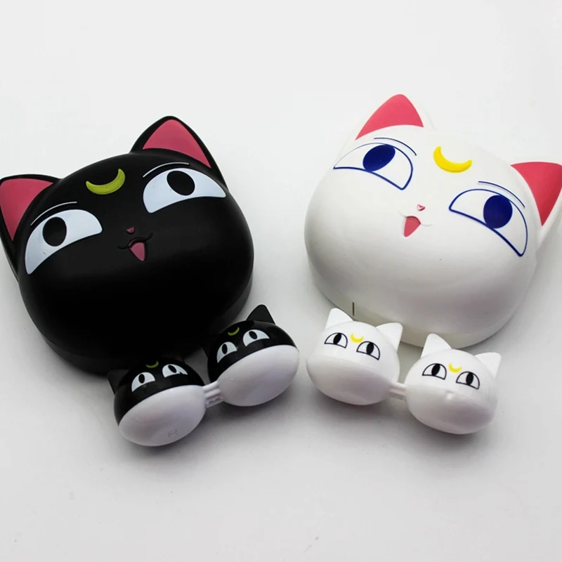 

Cute Cat Contact Lens Case with Mirror Contact Lenses Box for Man and Women Portable Holder Sunglasses Case