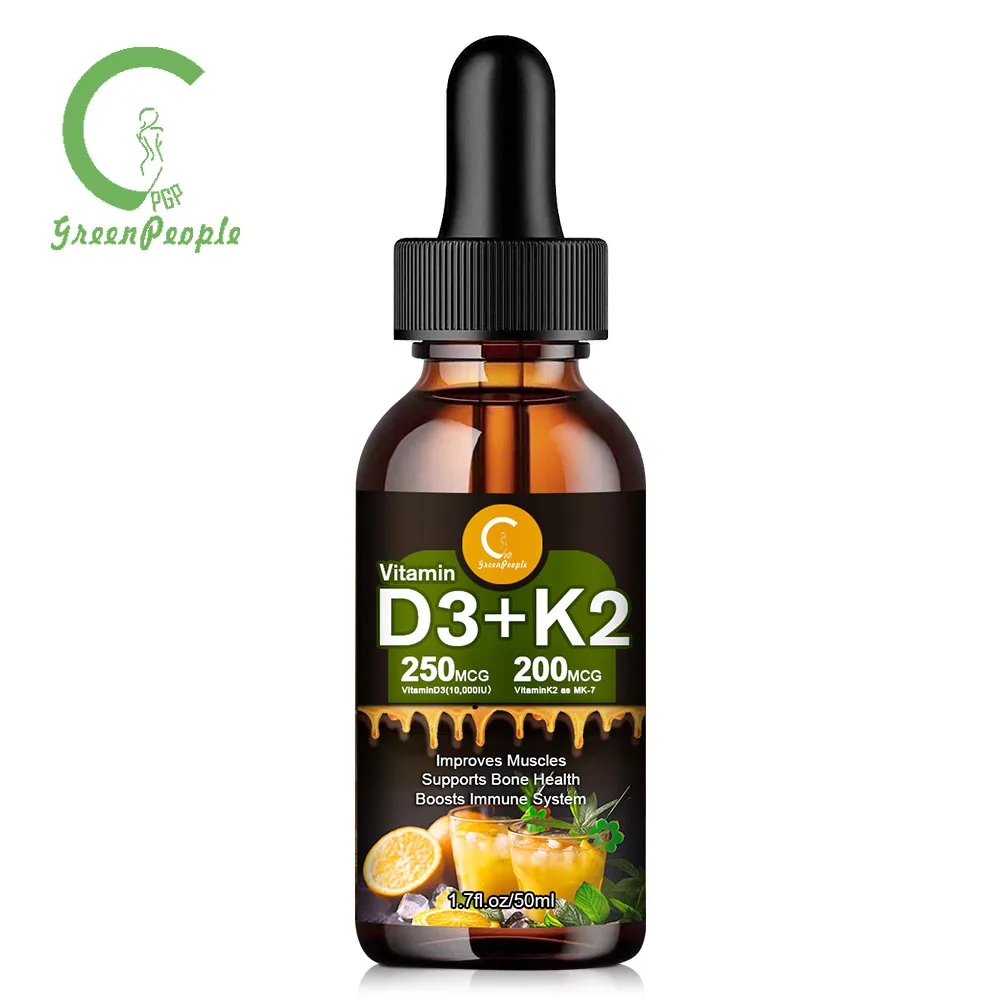 Жидкость GPGP Greenpeople VitaminD3K2 улучшает иммунитет и память укрепляет кости защищает