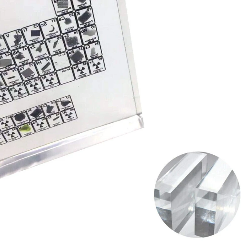 

Acrylic Periodic Table Display with Real Elements Kids Teaching School Day Gifts Chemical Elements Display Home Decor