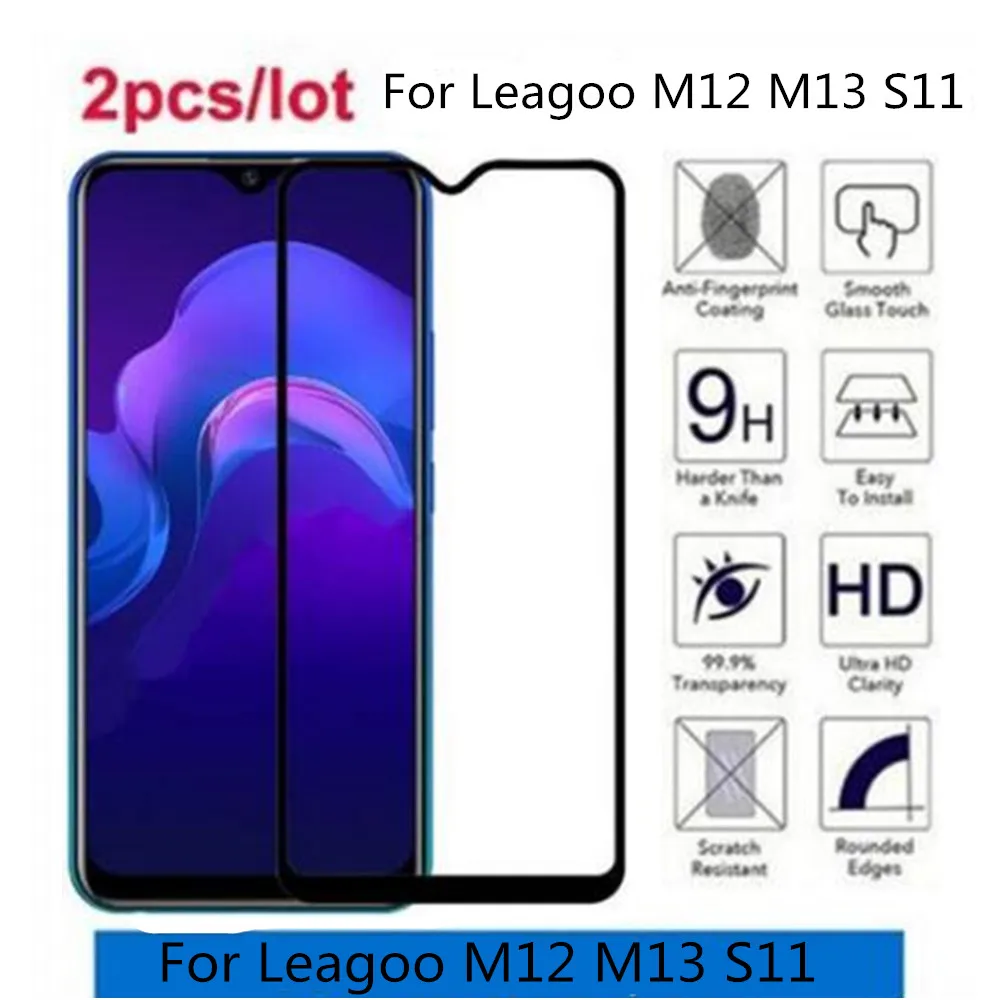 Закаленное стекло с полной проклейкой для Leagoo M12 M13 S11 Защитное экрана закаленная