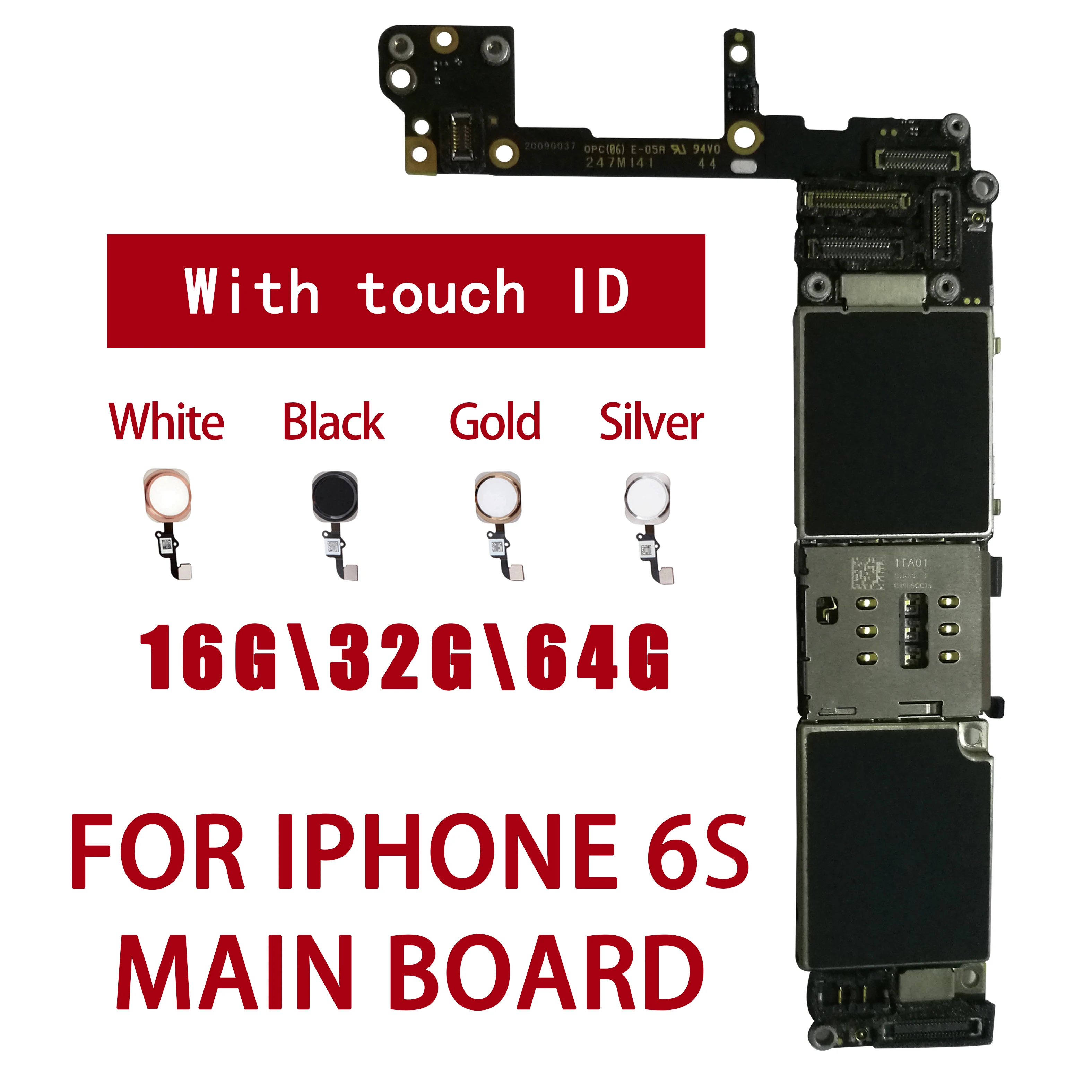 Полная разблокированная материнская плата для iPhone 6S 6 S с/без сенсорного ID