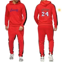 mens autumn and winter leisure fashion printing suits hip hop fitness hoodies sports sweaters and trousers suits are on sale