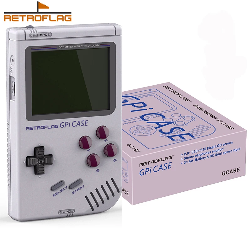 Комплект чехлов Retroflag GPi с радиатором для Raspberry Pi Zero и W безопасным отключением