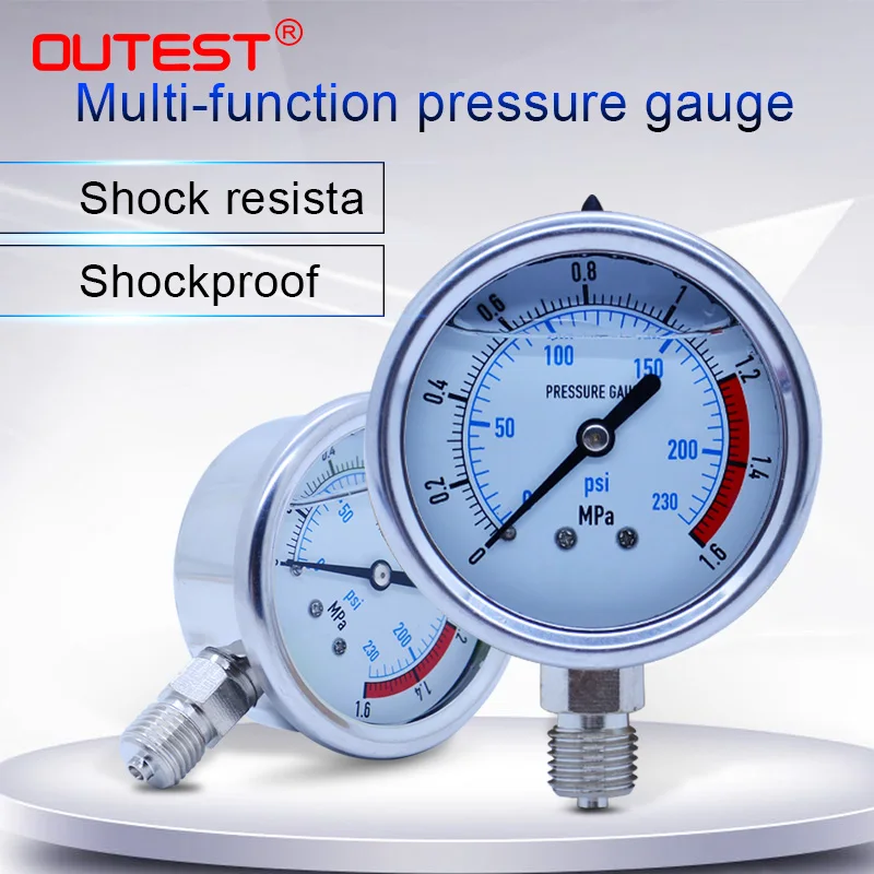 OUTEST сухой вакуумный манометр для воды воздуха масла 0 60 МПа резьба 1/4