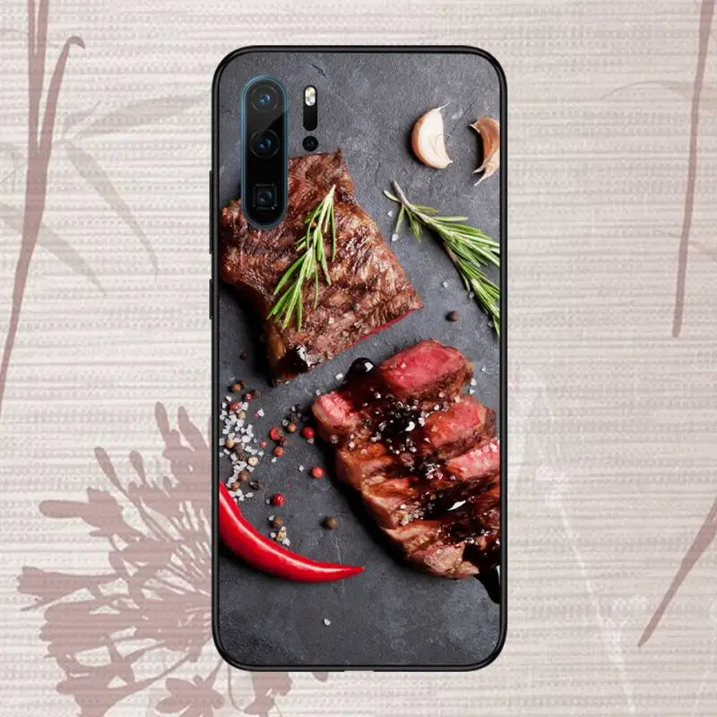 

steak Gourmet food Phone Case For Huawei P20 P30 P40 lite Pro P Smart 2019 Mate 10 20 Lite Pro Nova 5t