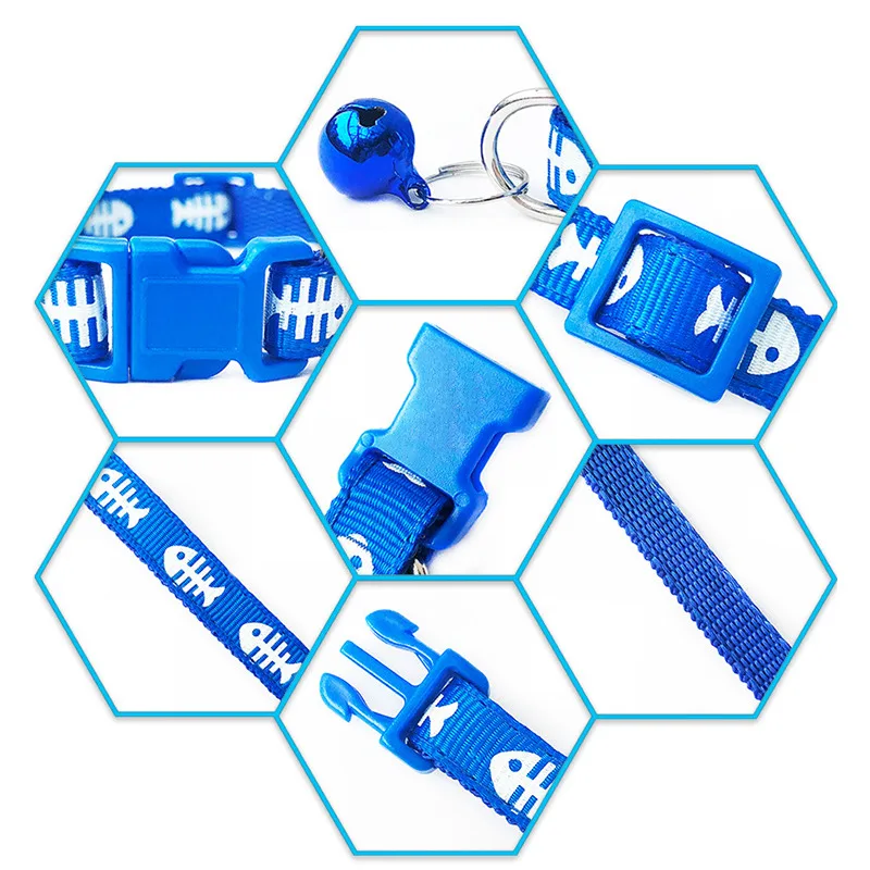 

Dogs collar Cute Bell Pet Collar For Cats Dog Teddy Dog Cartoon Funny Footprint Collars Leads Cat Accessorie Animal Good