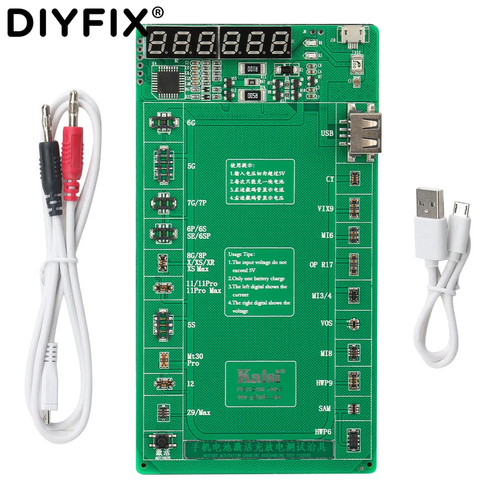 Плата активации аккумулятора Kaisi K9208, профессиональная пластина для зарядного кабеля для iPhone 5G-11 12 Pro Max Huawei P6 P9 Mate 30 Pro
