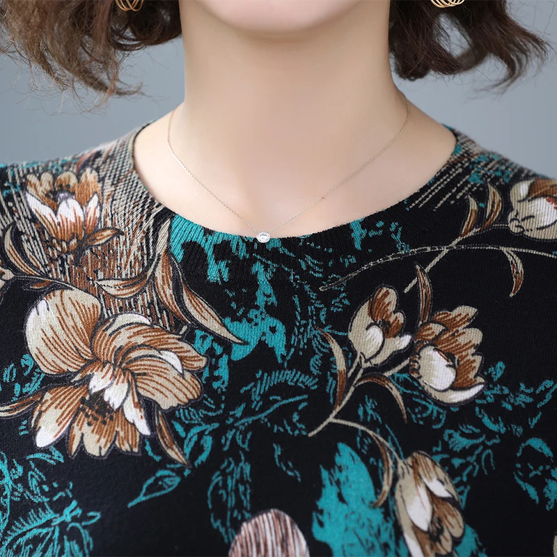 Женский теплый пуловер YISU с круглым вырезом и длинным рукавом Модный женский