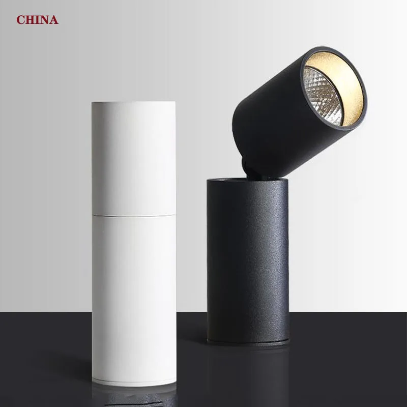 

Dimmable Rotating LED Downlights 7W 12W COB LED Ceiling Spot Lights AC110-220V LED Wall Lamp Warm Cold White Indoor Lighting