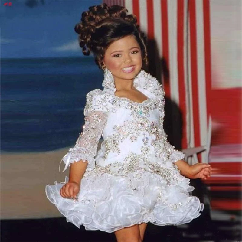 Фото Платья для маленьких девочек с блестящими бусинами Стразы нарядное платье