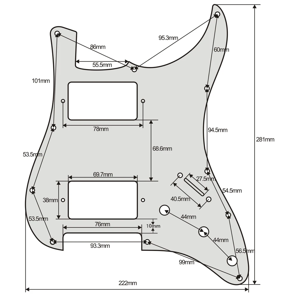 NEW Brown Tortoise 11 Hole HH Guitar Pickguard Scratch Plate &amp Tremolo Spring Cover Back Screws for ST Parts | Спорт и