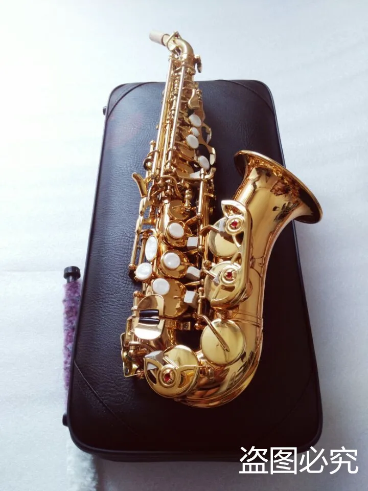 

Soprano saxophone Tom BB curved soprano sax of Bcreated musical instrument Saxophone Sax for children and hard case Free