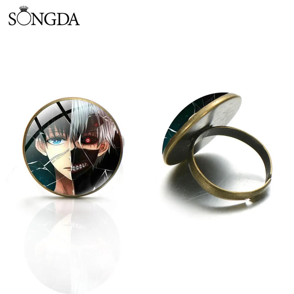 Модные регулируемые кольца с аниме Токийский Гуль канеки Кен винтажное