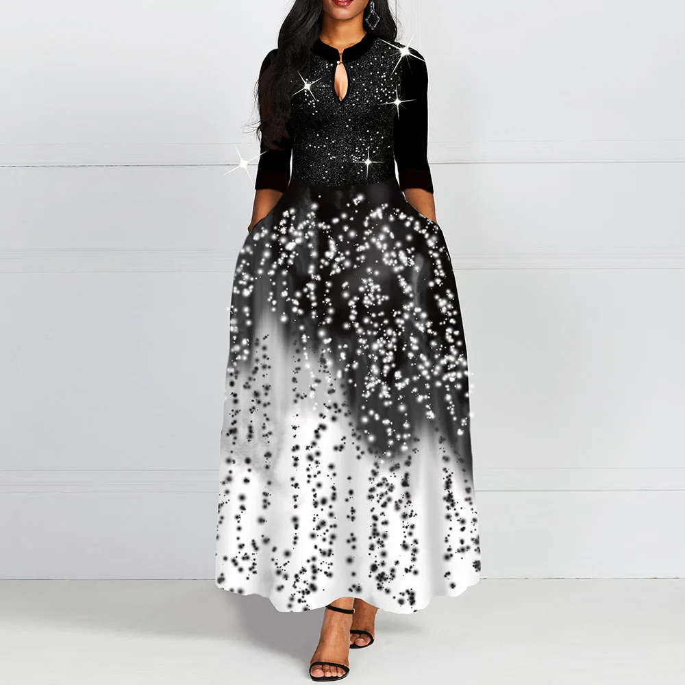 Элегантное женское платье с воротником и коротким рукавом в африканском стиле 2020