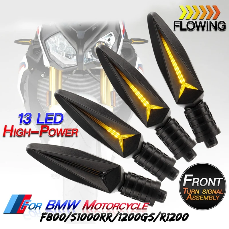 

2PCS Motorcycle Turn Signal Lights Front Rear LED Side Indicators For BMW R1200GS F800GS F650GS F700GS S1000XR