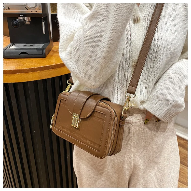 

Stone Pattern Women Shoulder Bag Luxury Designer Braided Shoulder Strap Crossbody Bag Sling Bag Leather Ladies Small Square Bag