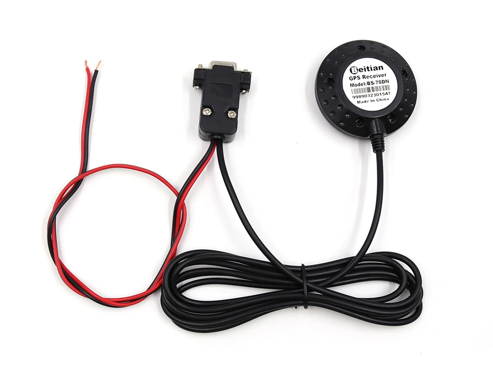 BEITIAN RS-232 5,0 V DB-9 женский+ Мощность кабель NMEA-0183 gps приемник 9600bps 1 Гц 2,0 м двусторонний скотч BS-70DN