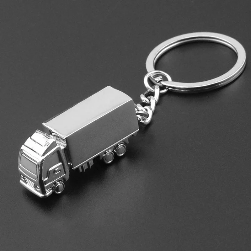 New Zinc Alloy Truck Keychain Gadgets For Men Fashion Metal Lorry Van Key Chain On Bag Male Trinket Jewelry Party Promotion Gift | Украшения