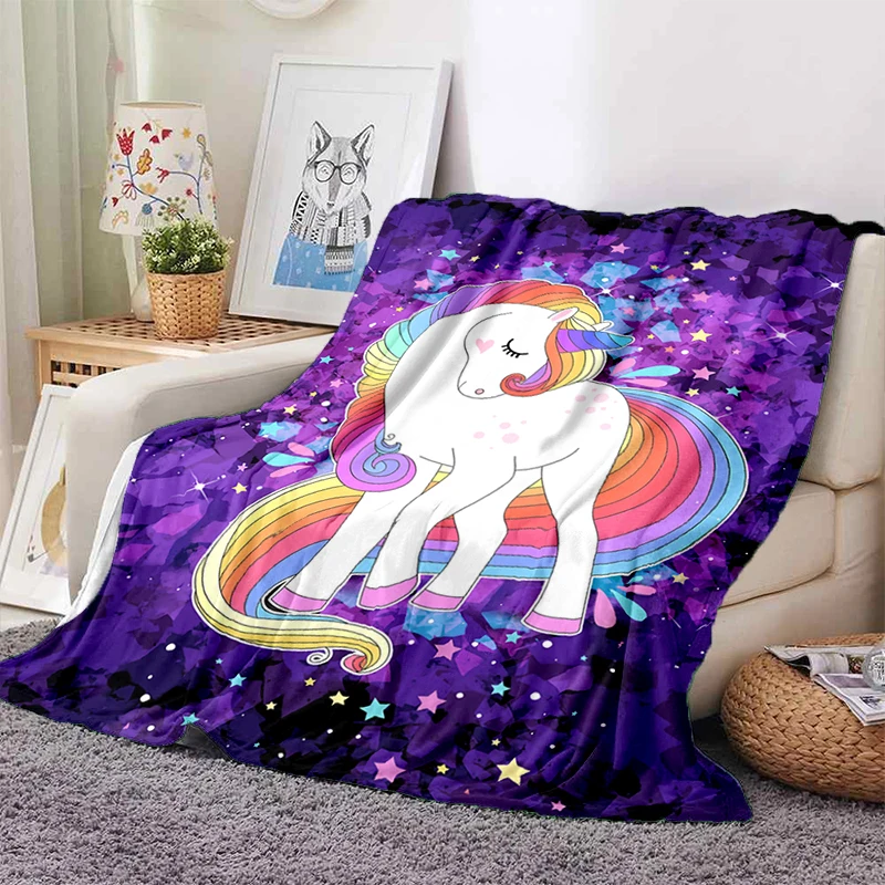 

Unicorn Blanket Flannel Blanket Soft Fleece Throw Blankets Blanket for Bedroom Sofa