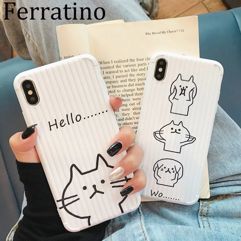 Забавная кошка изогнутый костюм чехол для телефона iPhone 11 Pro Max XR X XS MAX простой